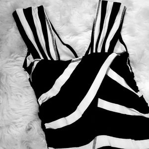 TRACY REESE knockout black and white midi